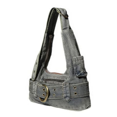2000s Icon Denim Buckle Shoulder Bag