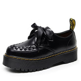 Ribbon Lace Platform Creeper Shoes