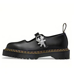 Rounded Toe Platform Mary Jane Shoes