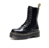 Side Zip Lace-Up Platform Combat Boots
