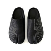 Sun Embroidered Tabi Mule Flats