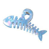 Iridescent Fish Bone Hair Claw