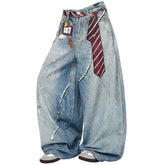 Social Rebel Layered Baggy Jeans