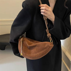 City Girl Problems Suede Hobo Bag
