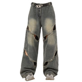Rule Breakers Cut-Out Baggy Jeans