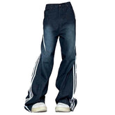 Blokette Side Stripe Wide-Leg Jeans