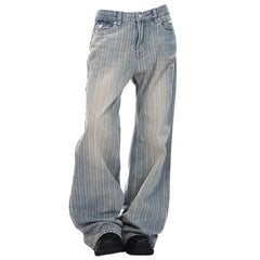 Missed Calls Striped Wide-Leg Jeans