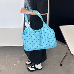 Blue Polka Dot Shoulder Bag