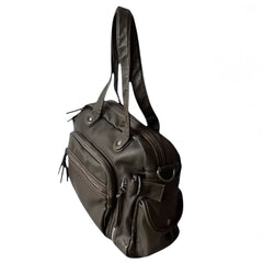 Brown Multi Pocket Shoulder Bag