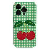 Cherry Checkered iPhone Case