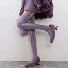 Coquette Ribbon Bow Knee Socks