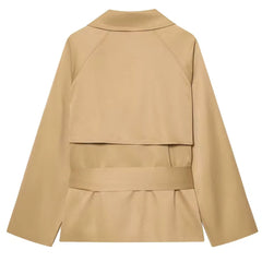 Double Breasted Belted Trench Coat