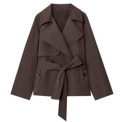 Double Breasted Belted Trench Coat