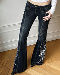 Grunge Aesthetic Flared Jeans