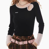 Secret Crush Heart Cutout Top