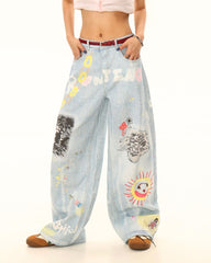 Indie Kid Mushroom Print Jeans