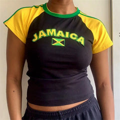 Jamaica Embroidery Crop Top