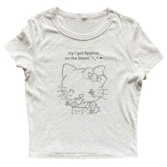 Lipgloss Kitty Crop Top