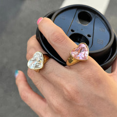 Blush Oversized Heart Ring