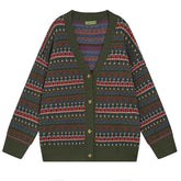 Patterned Knit Oversized Cardigan