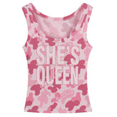 She's Queen Pink Camo Tank Top