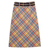 Preppy Colorful Plaid Maxi Skirt