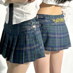 Less Conversation Plaid Mini Skirt