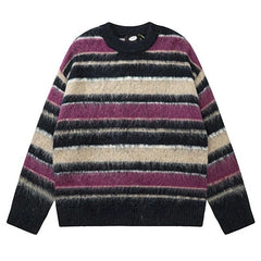 Blueberry & Cream Striped Sweater