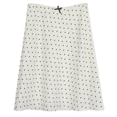 Satin Polka Dot Midi Skirt
