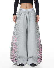 Skater Girl Leopard Print Sweatpants