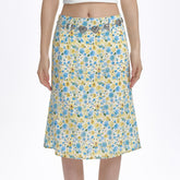Spring Garden Floral Print Skirt