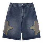 Star Patch Denim Shorts