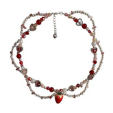 Strawberry Beaded Necklace