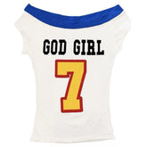 Y2K Good Girl Print Bandeau Top
