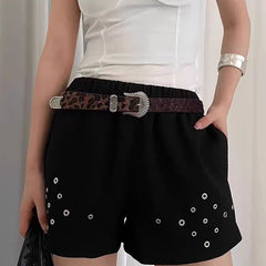 Y2K Leopard Cowboy Belt