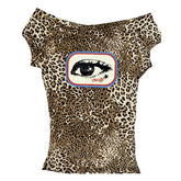 Y2K Leopard Eye Print Bandeau Top