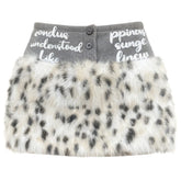 Y2K Leopard Fur Mini Skirt