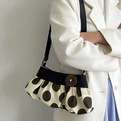 Y2K Polka Dot Ruched Bag