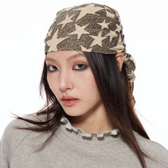 Y2K Star Print Bandana Headscarf