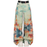 Y2K Chaos Era Tie Dye Wide Leg Jeans