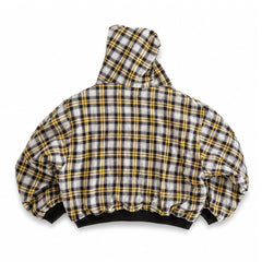 Black & Yellow 90s Plaid Reversible Hoodie