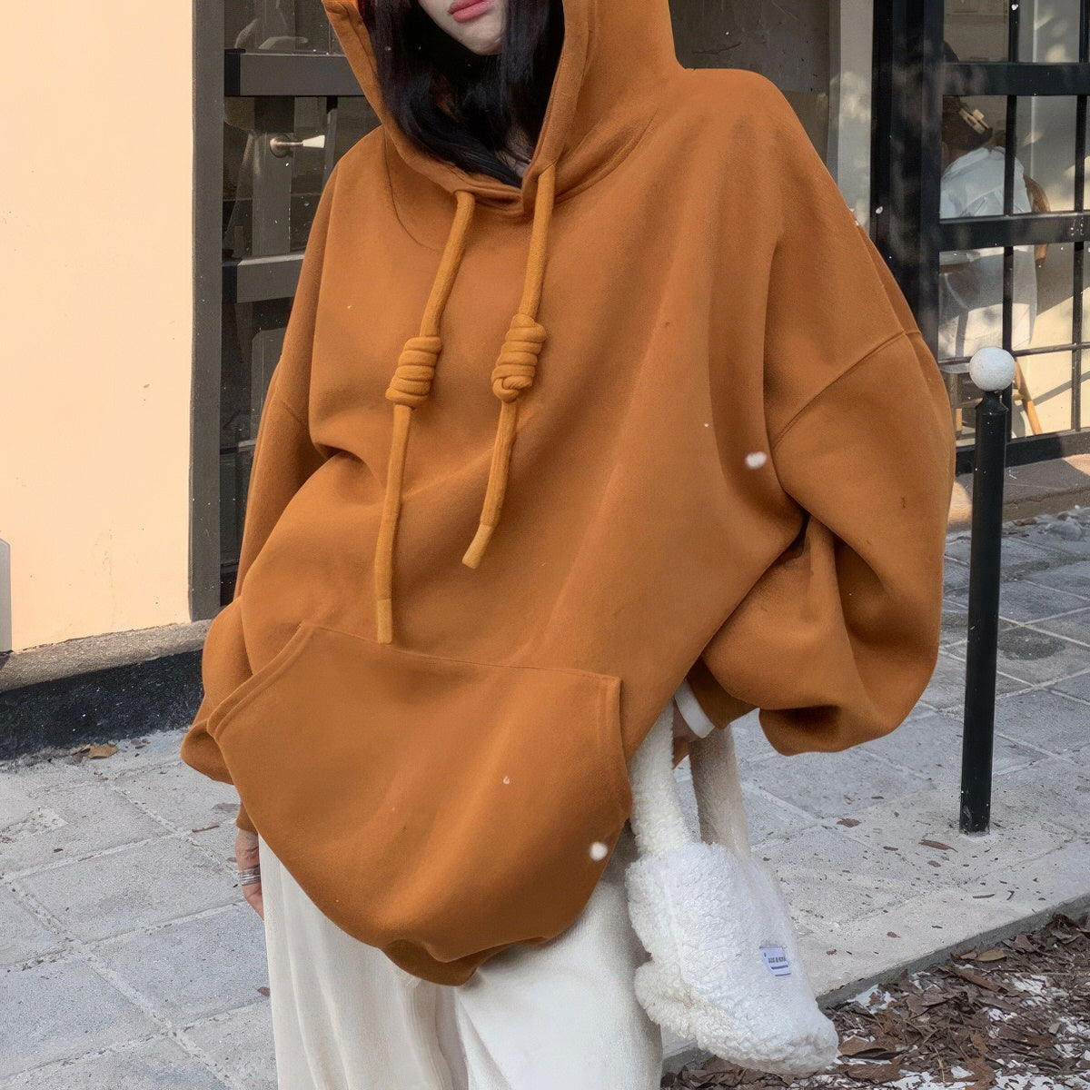 Casual Loose Fit Knot Hoodie