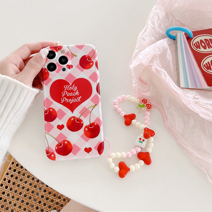 Cherry Beaded iPhone Case