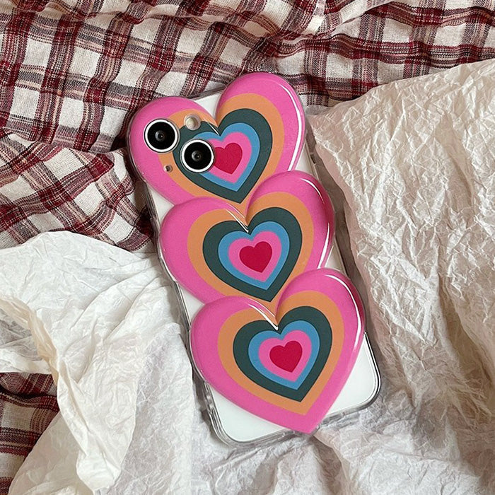Gradient Hearts iPhone Case
