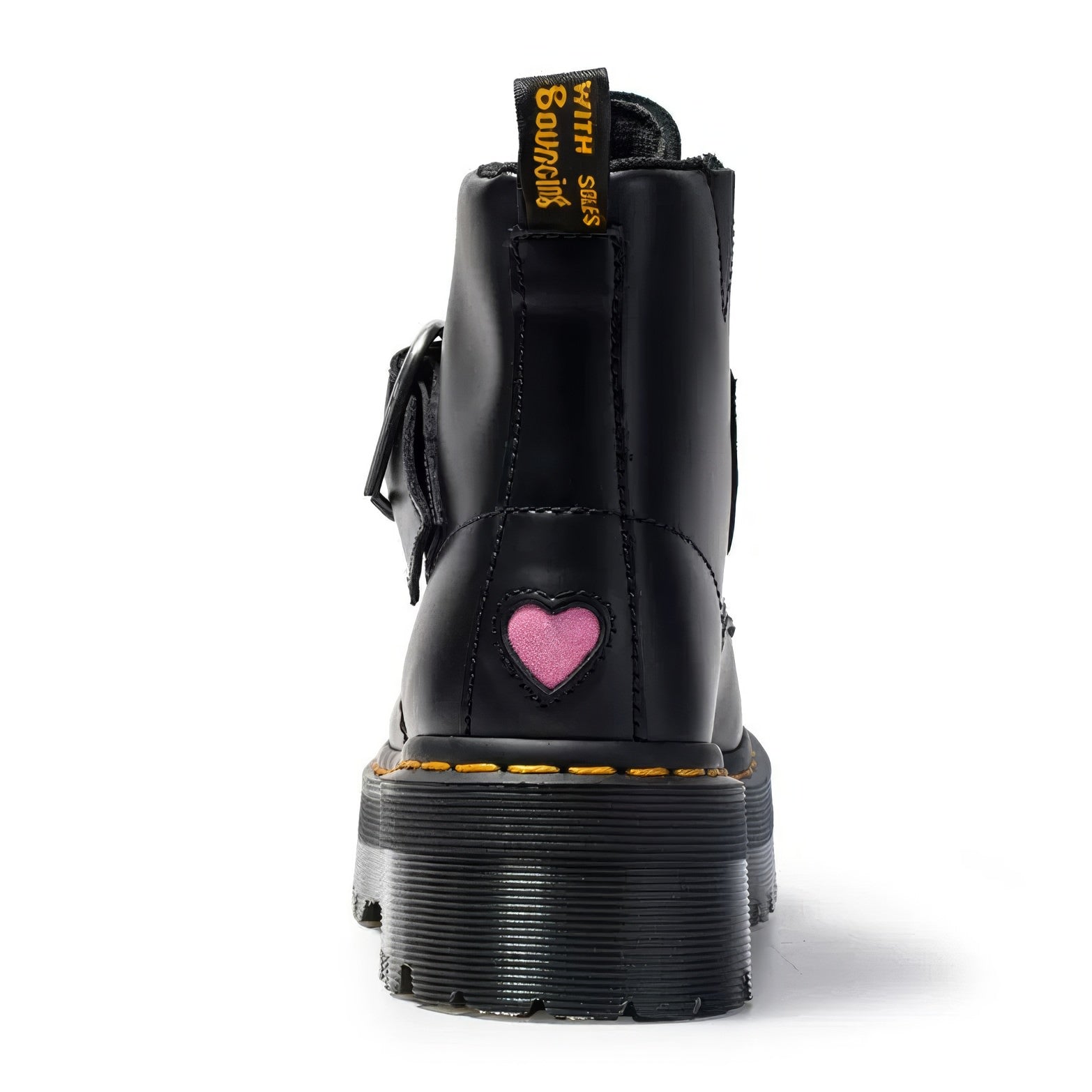 Heart Buckle Platform Boots
