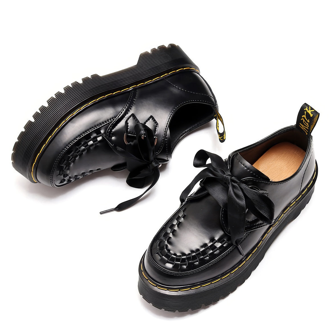 Ribbon Lace Platform Creeper Shoes