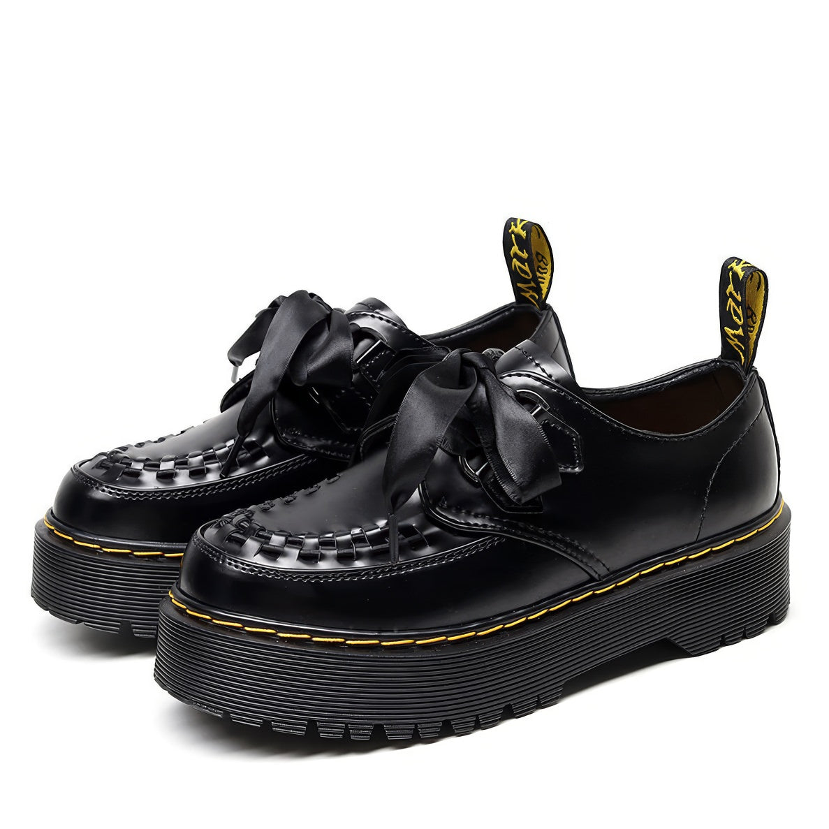 Ribbon Lace Platform Creeper Shoes