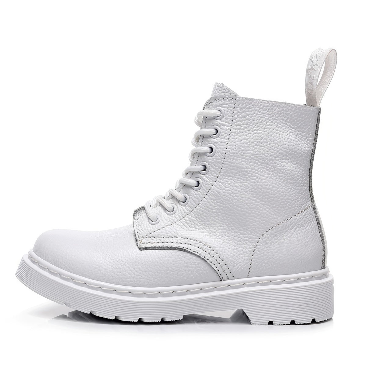 Rounded Toe Lace-Up Combat Boots