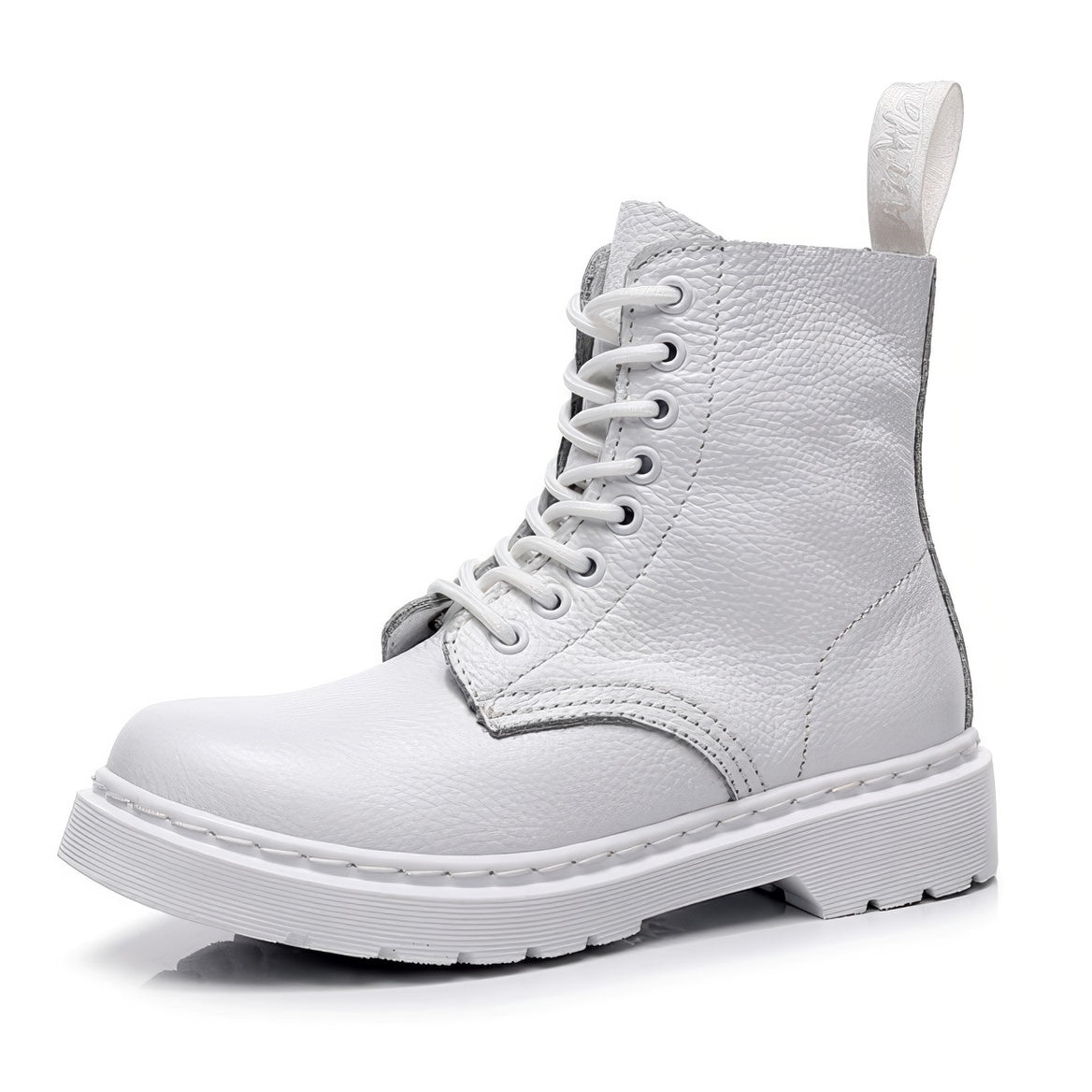 Rounded Toe Lace-Up Combat Boots