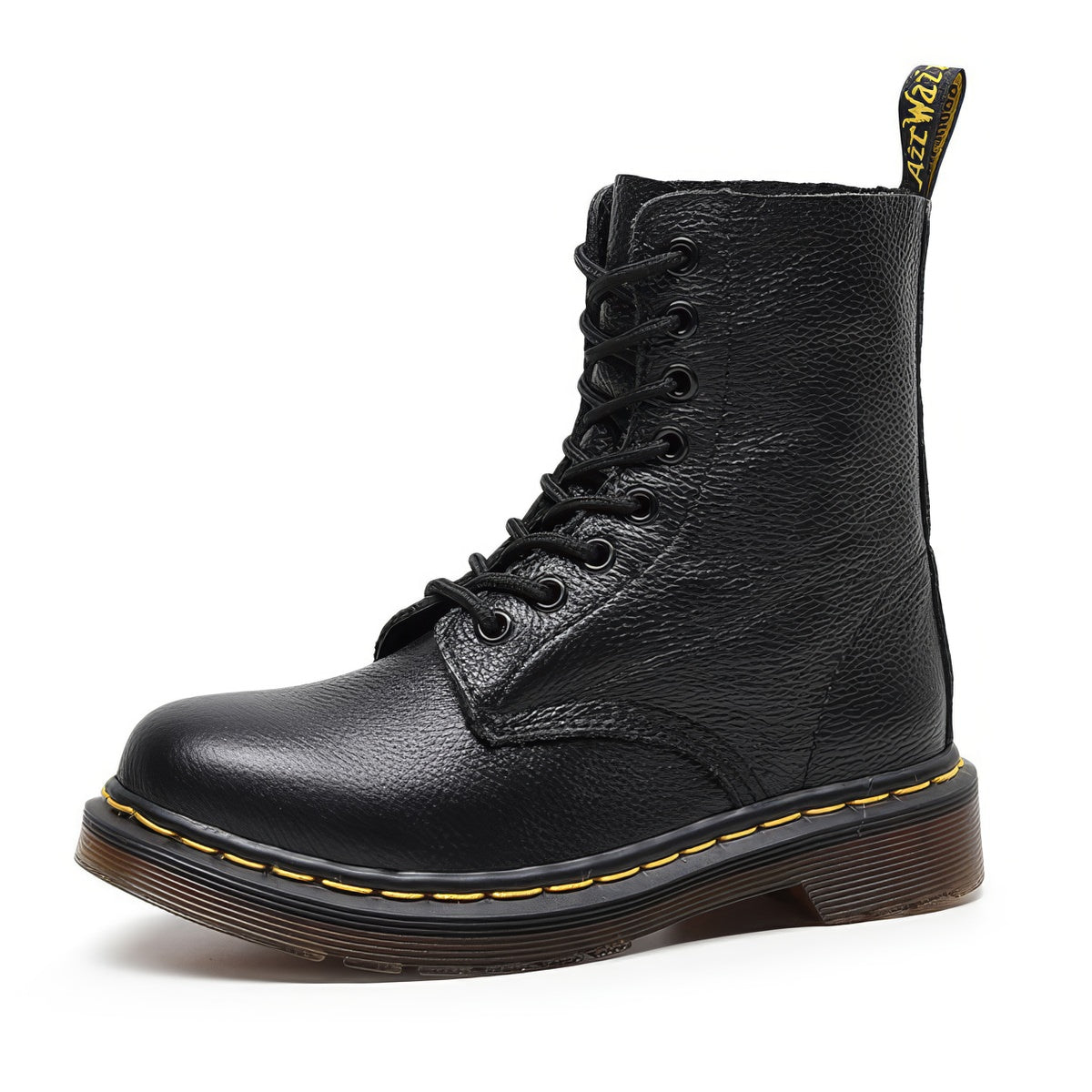 Rounded Toe Lace-Up Combat Boots
